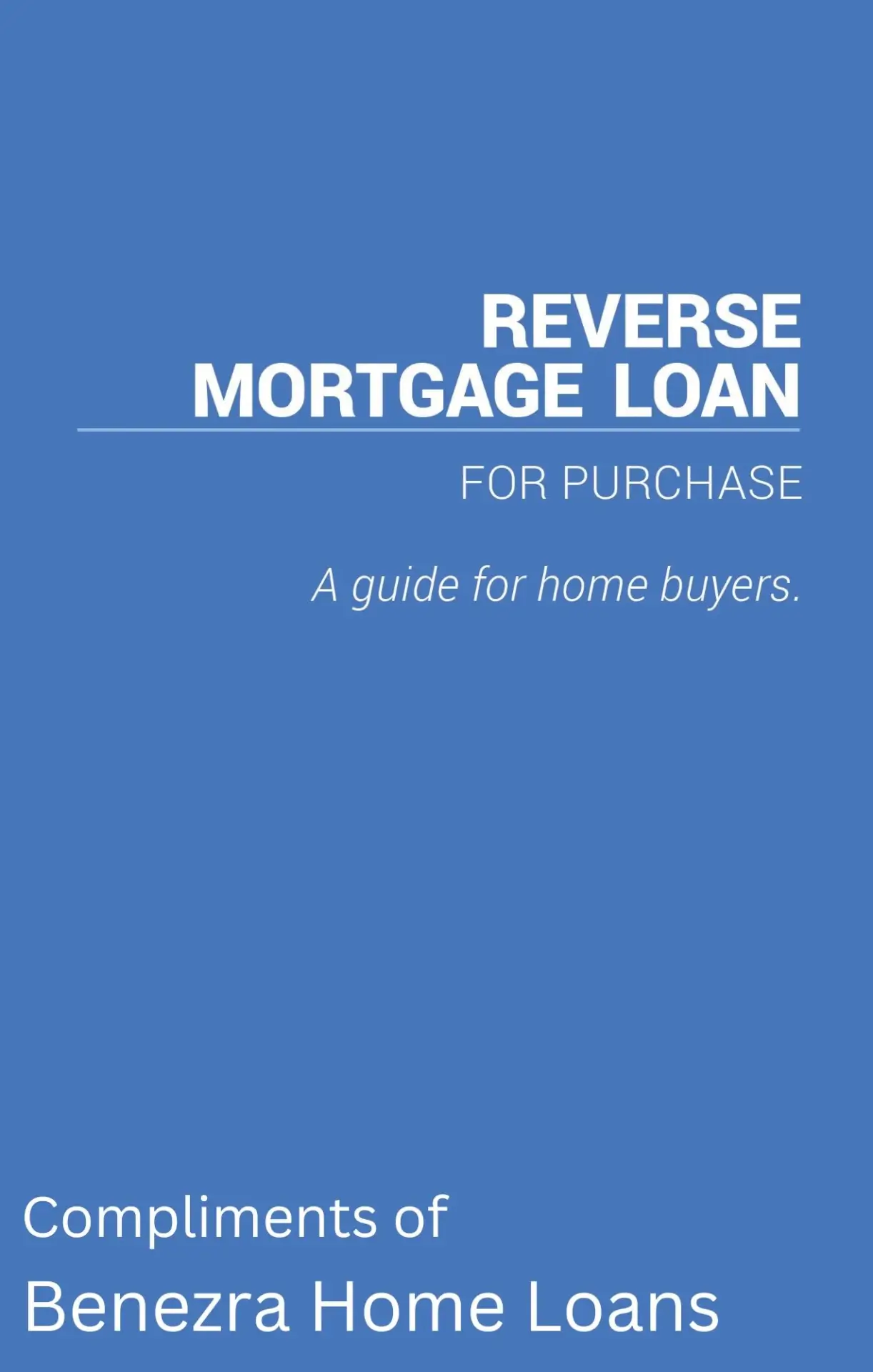 Reverse Mortgage Loan | For Purchase